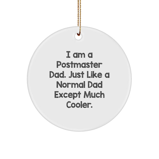 Postmaster Dad Keepsake Christmas Ornament for Him Gift - Image 1