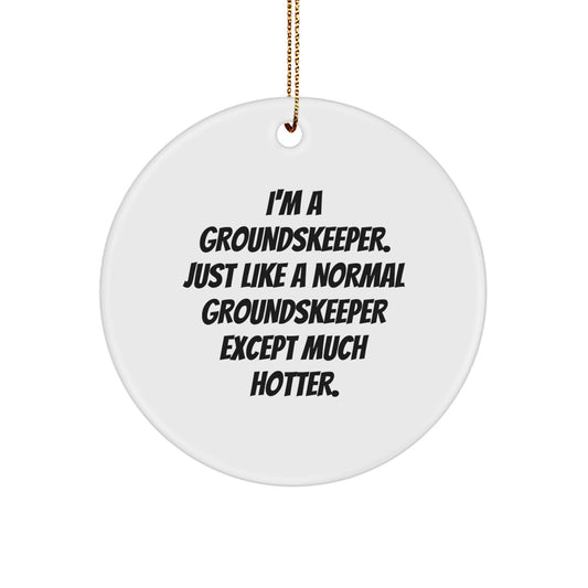 Funny groundskeeper Gifts for groundskeeper Men - Gifts from Friends - Christmas Unique Ornament - Image 1