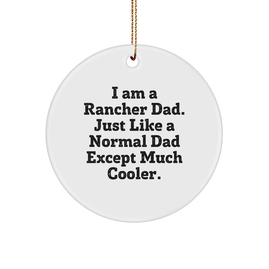 Rancher Dad Christmas Ornament for a Best Friend Companion Gift - Image 1
