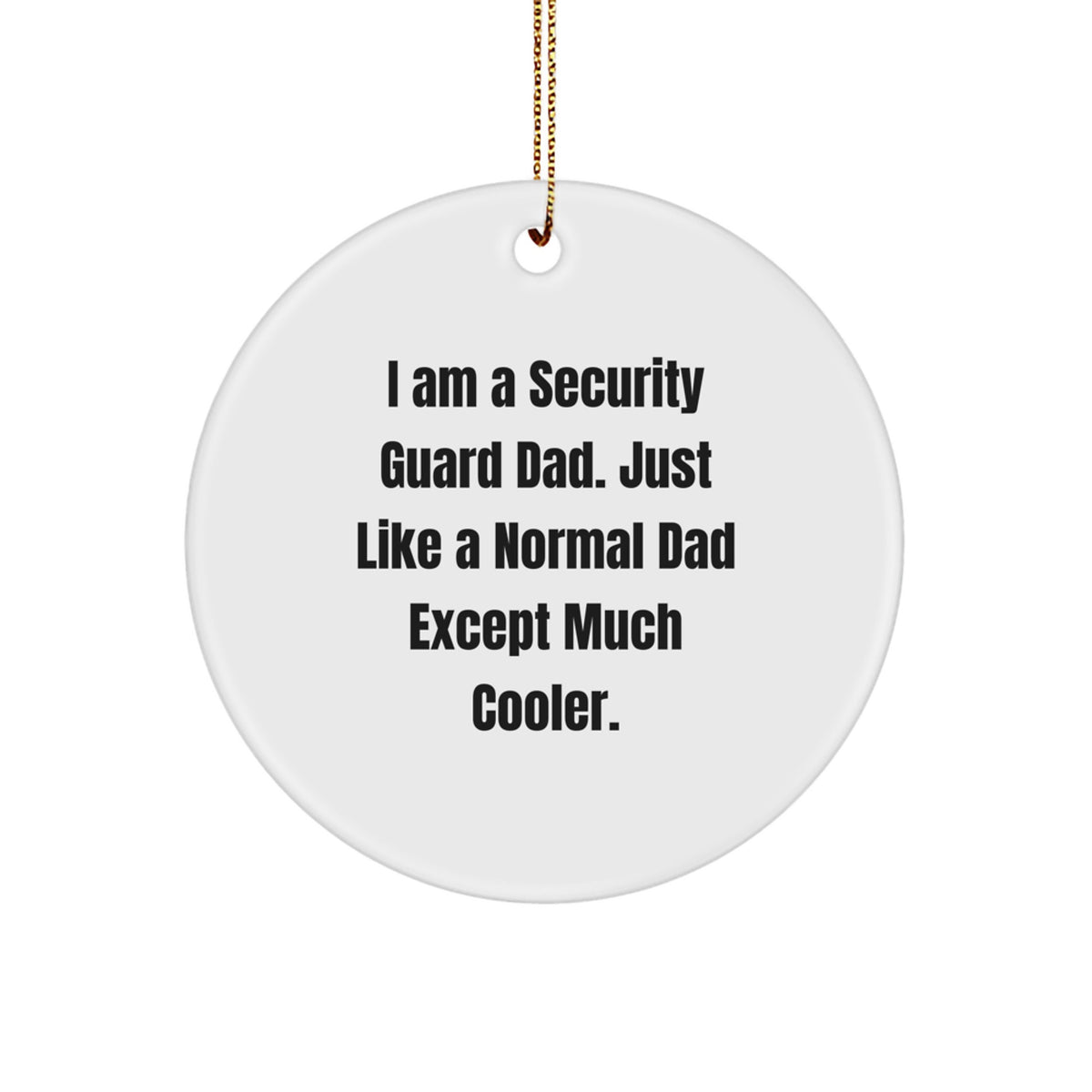 Christmas Gift for Her Security Guard Dad Ornament Present - Image 1