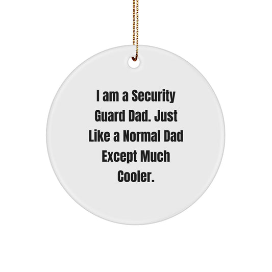 Christmas Gift for Her Security Guard Dad Ornament Present - Image 1