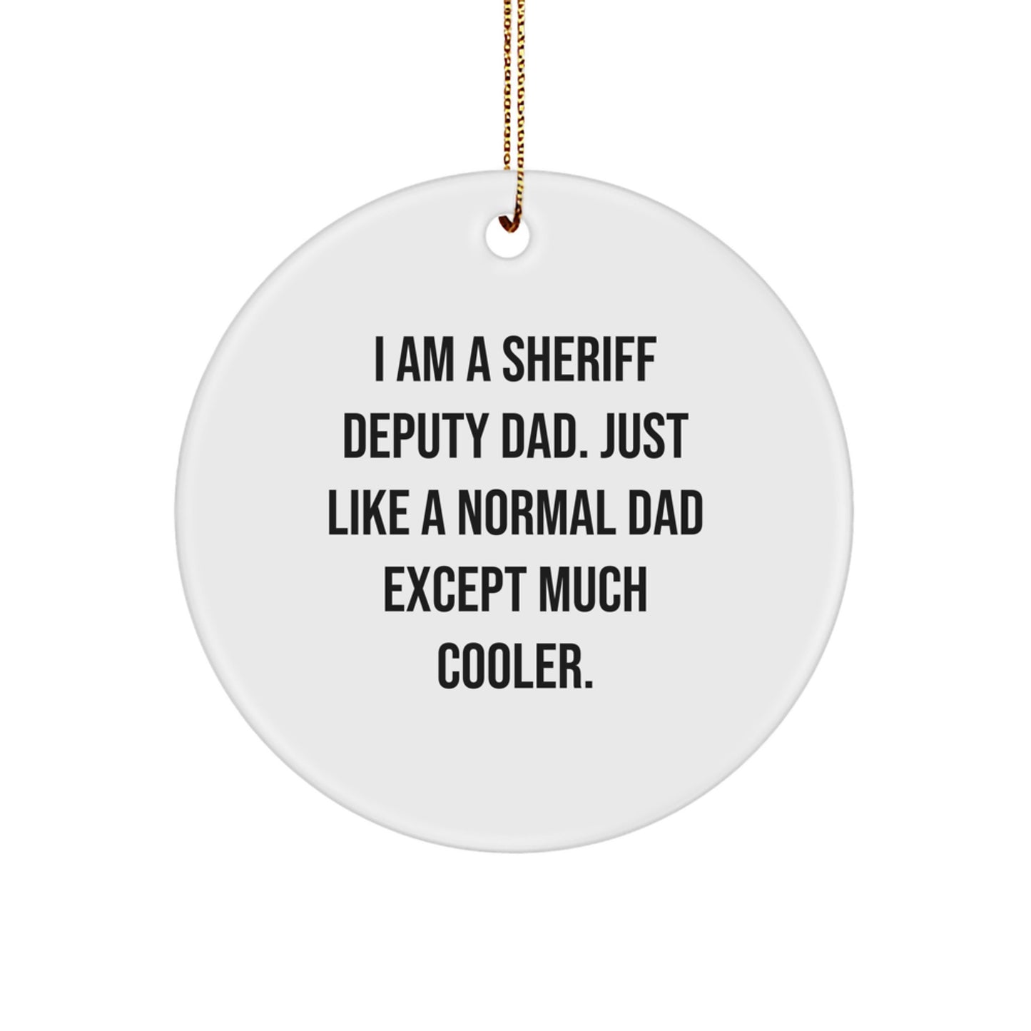 Sheriff Deputy Circle Ornament for Teens – Christmas Gift Surprise - Image 1