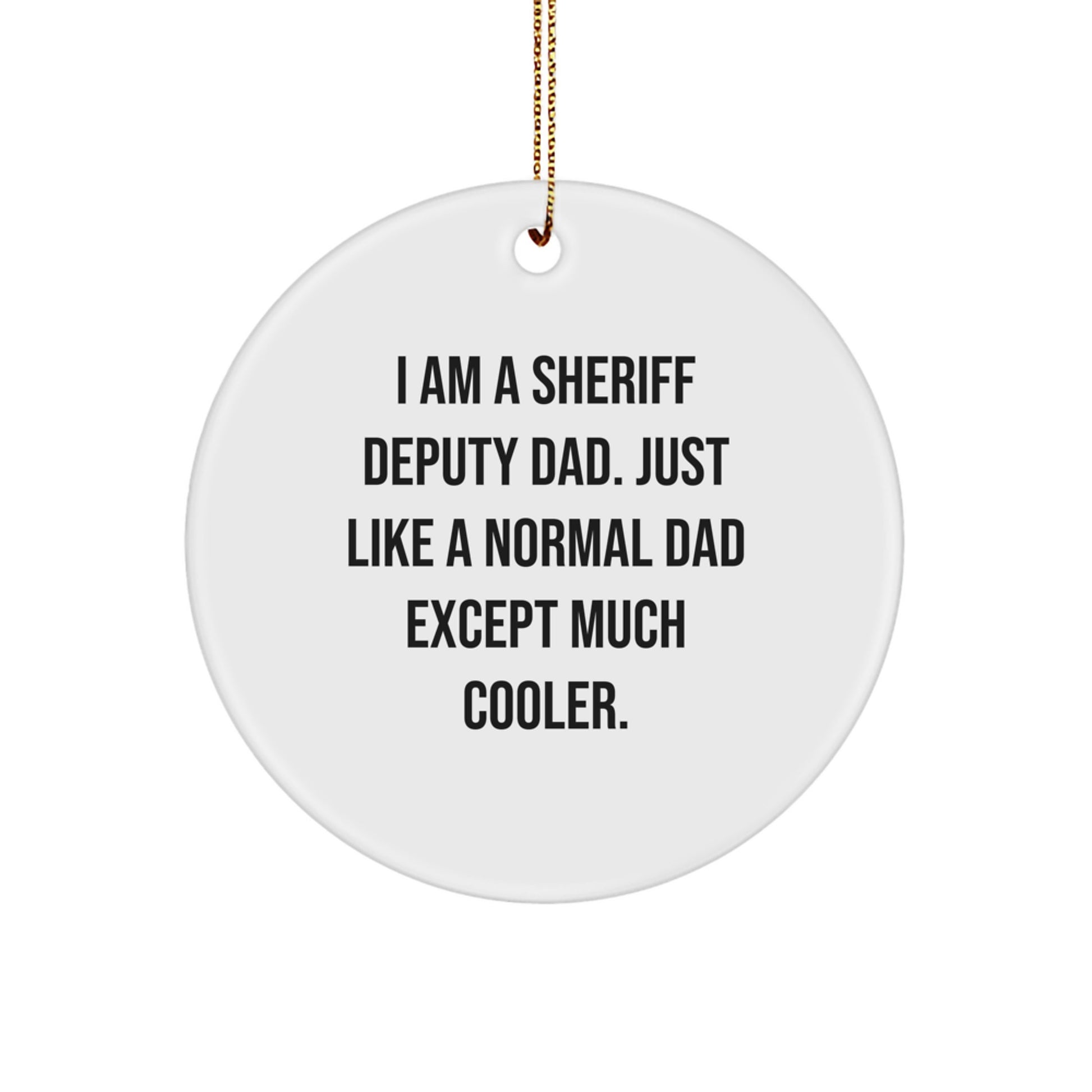 Sheriff Deputy Circle Ornament for Teens – Christmas Gift Surprise - Image 1