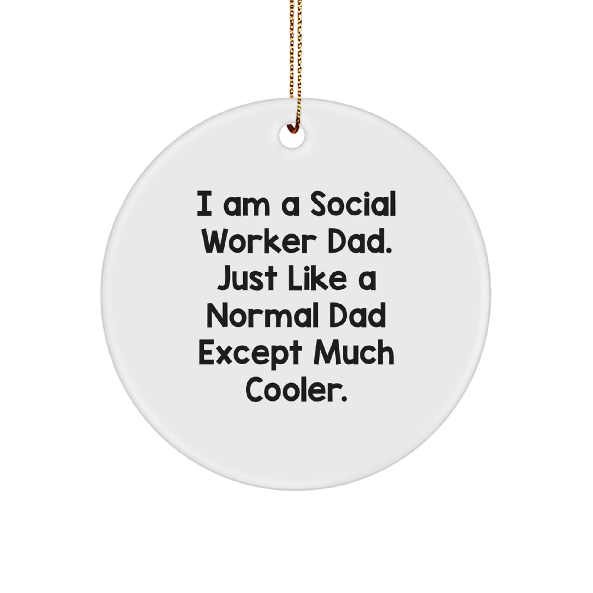 Social Worker Dad Christmas Ornament Gift for Coworkers Idea - Image 1