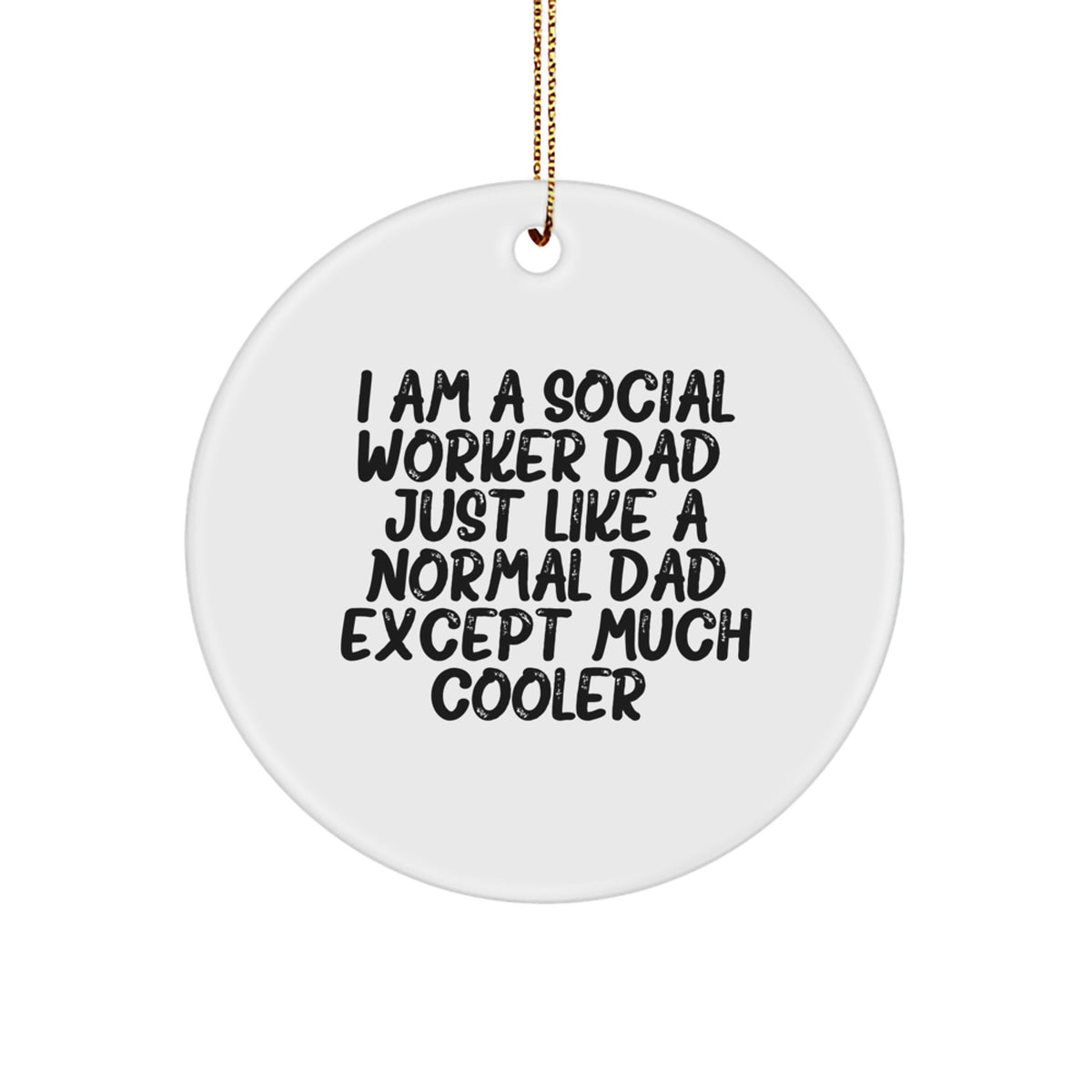 Christmas Gift for Her Social Worker Dad Ornament Present - Image 1