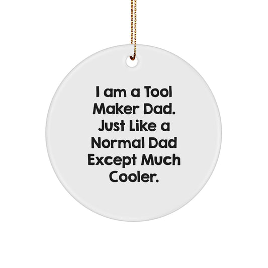 Dad Tool Maker Keepsake Bright Holiday Christmas Ornament for Him Gift - Image 1