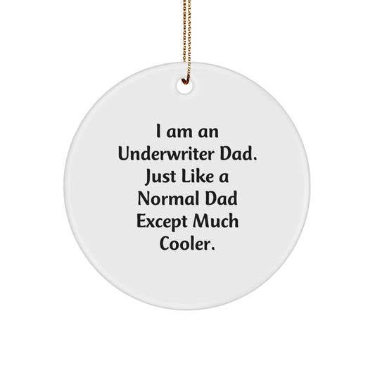 Cool Underwriter Circle Ornament Novelty Christmas Gift for Friends - Image 1