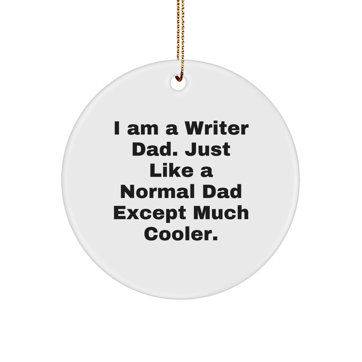 Writer Circle Ornament Idea for Coworkers Holiday Christmas Gift - Image 1