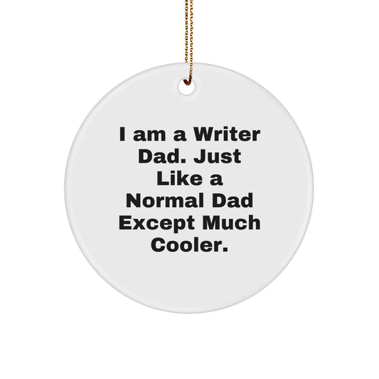 Writer Circle Ornament Idea for Coworkers Holiday Christmas Gift - Image 1