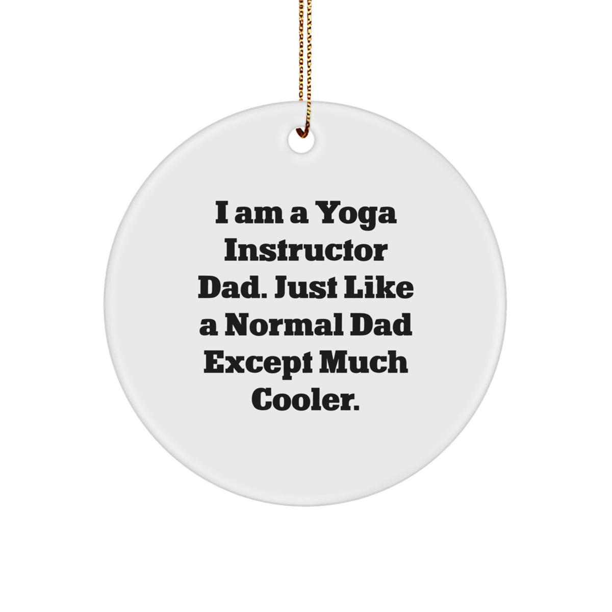 Yoga Instructor Circle Ornament for Coworkers Idea Christmas Gift - Image 1