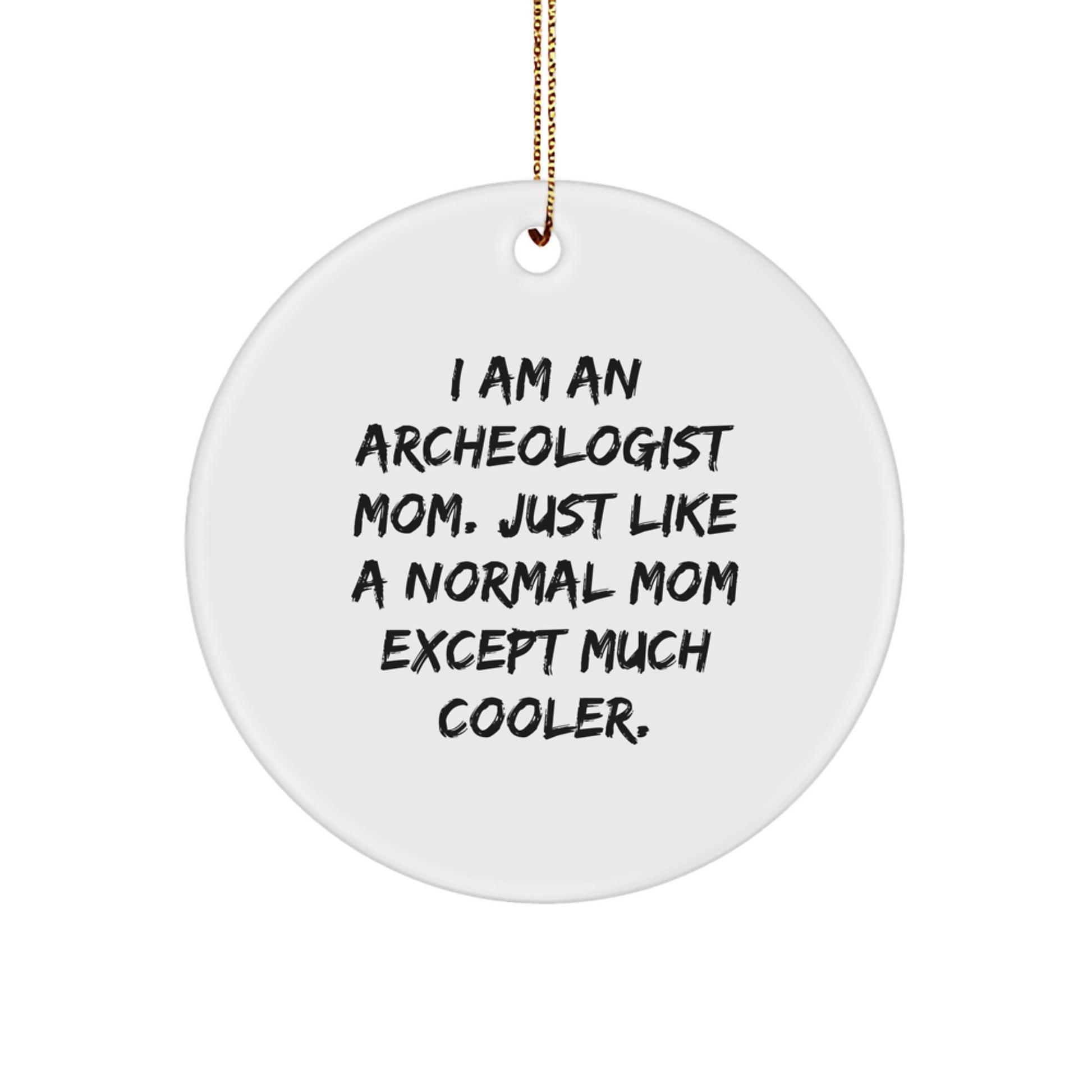 Circle Ornament Archeologist Christmas Gift for a Best Friend Companion - Image 1