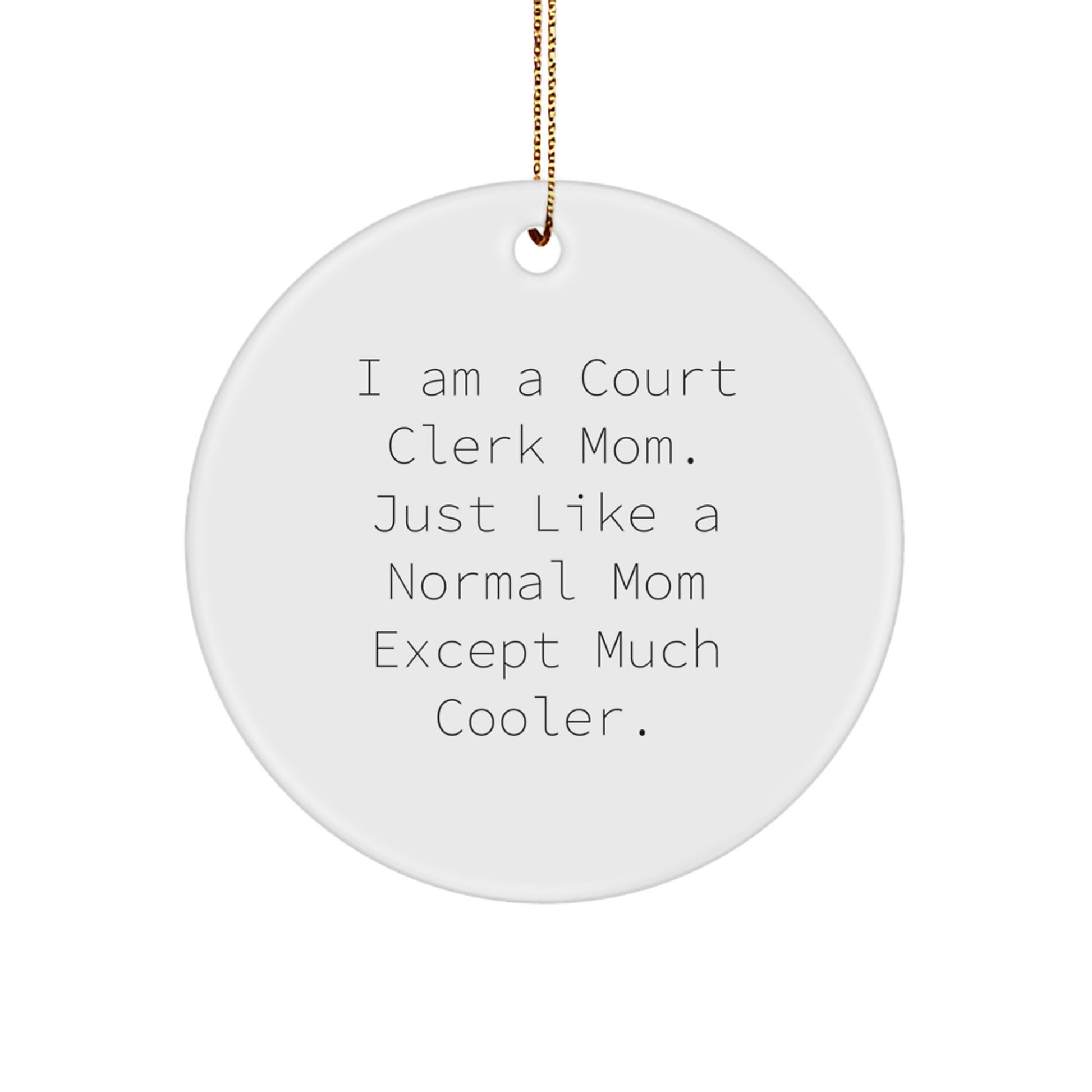 Court Clerk Keepsake Christmas Ornament for Him Gift - Image 1