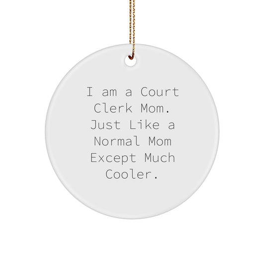 Court Clerk Keepsake Christmas Ornament for Him Gift - Image 1