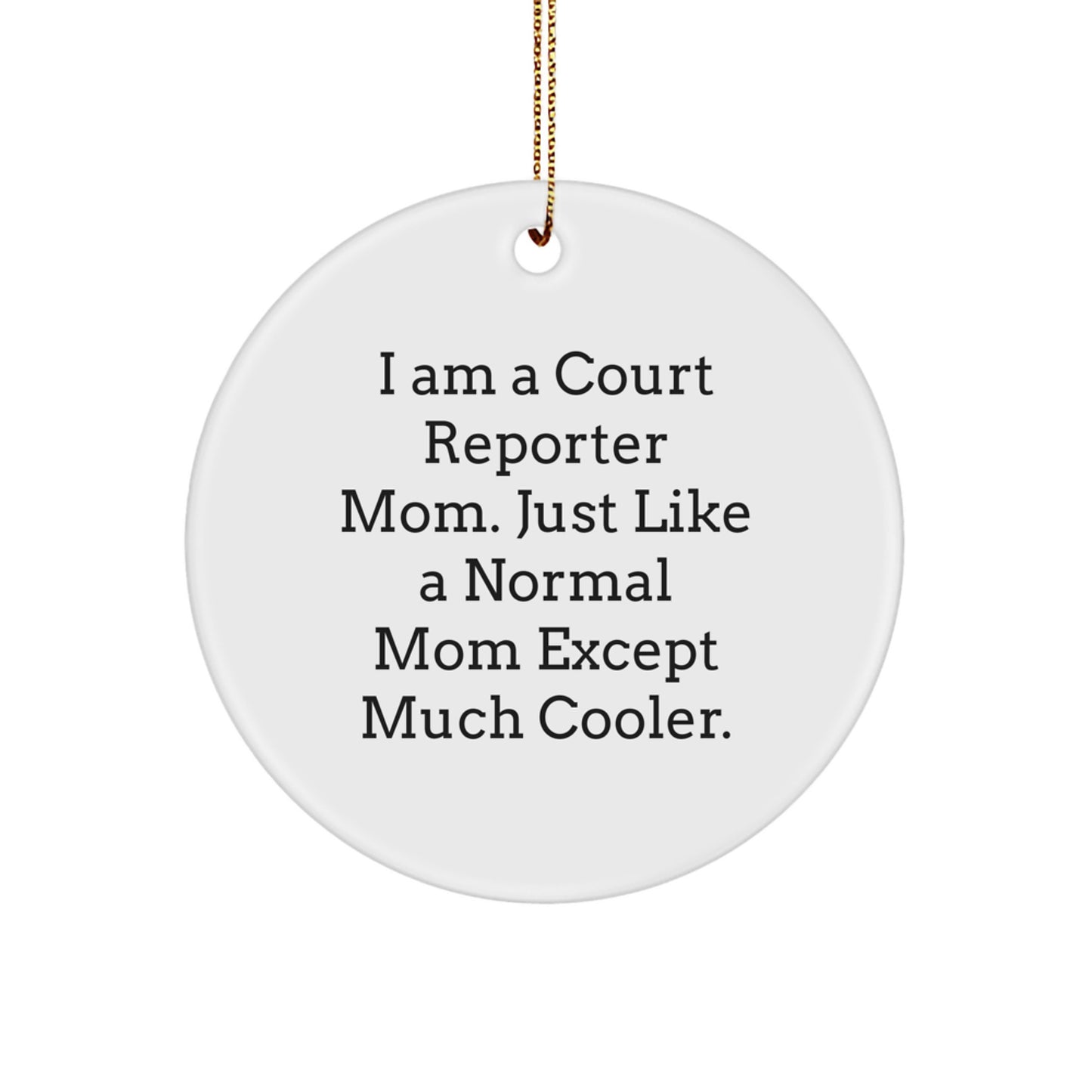 Court Reporter Mom Treasure Vibrant Christmas Ornament Gift for Family - Image 1