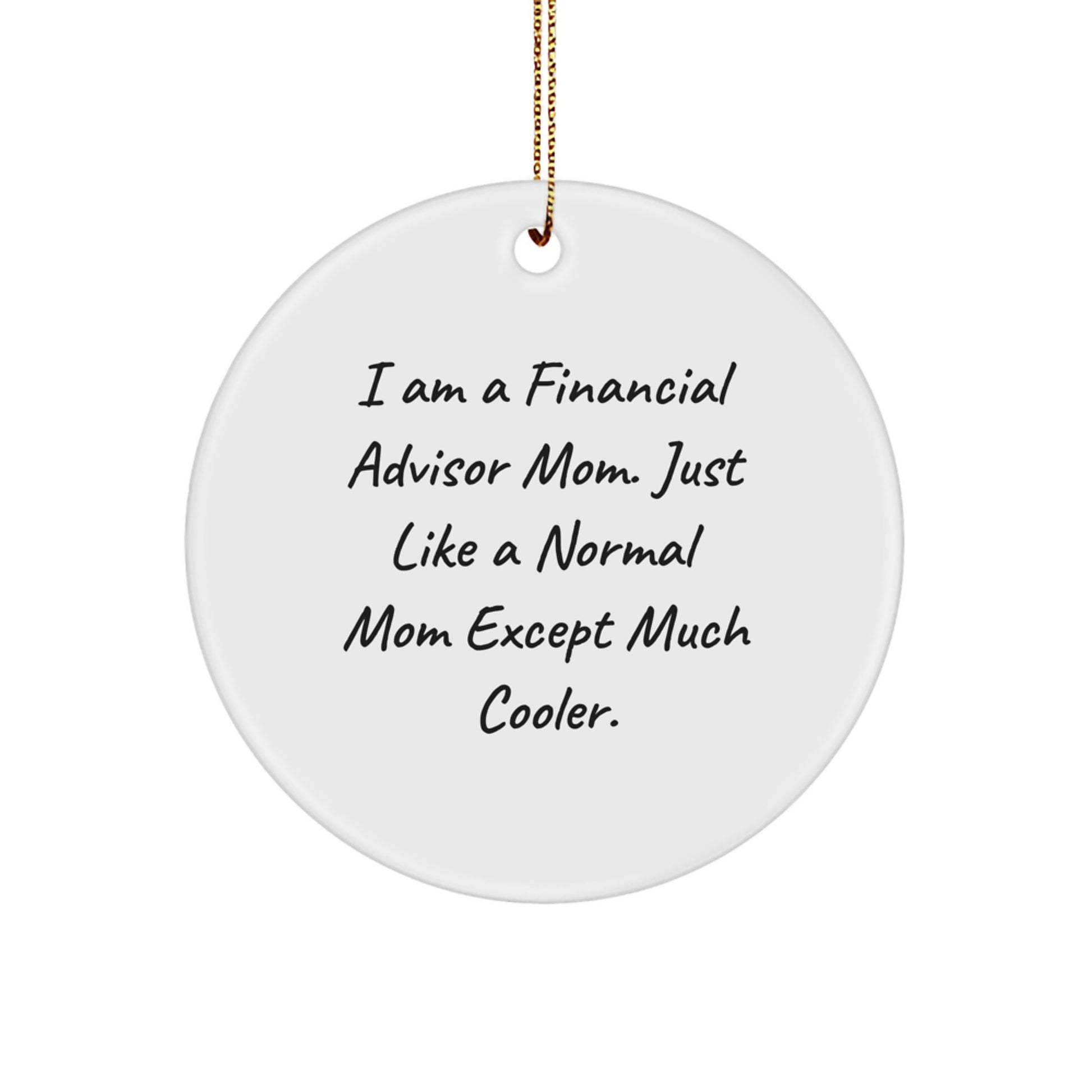 Christmas Gift for Her Financial Advisor Mom Ornament Present - Image 1