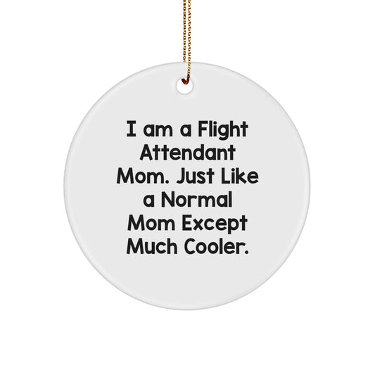Christmas Gift Flight Attendant Mom Christmas Ornament Present for Her - Image 1