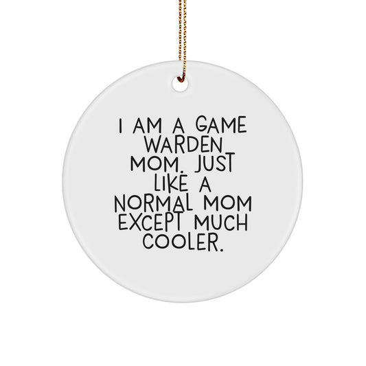 Cool Game Warden Mom Christmas Ornament for Friends Gift - Image 1
