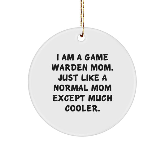 Christmas Gift for Teens Surprise Game Warden Mom Ornament Circle - Image 1