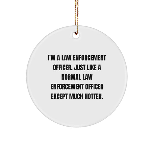 Funny Law Enforcement Officer Gifts for Men - Law Enforcement Officer Christmas Unique Ornaments for Family Friends - Image 1