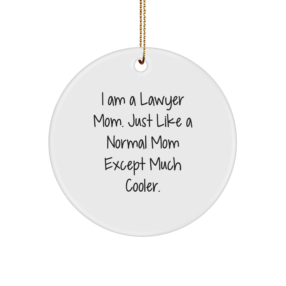 Lawyer Mom Treasure Circle Ornament for Family Christmas Gift - Image 1