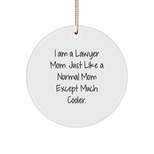 Lawyer Mom Treasure Circle Ornament for Family Christmas Gift - Image 1