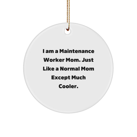 Christmas Gift for Her Maintenance Worker Mom Ornament Present - Image 1