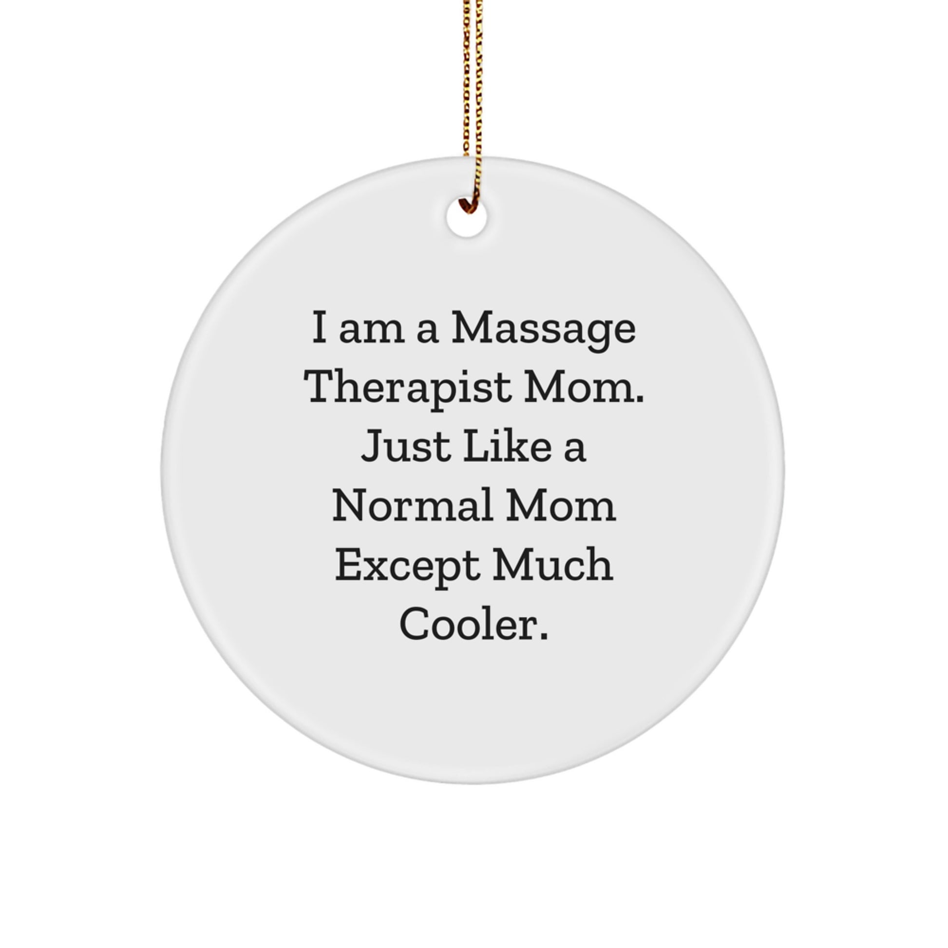Massage Therapist Circle Ornament for Coworkers Idea Christmas Gift - Image 1