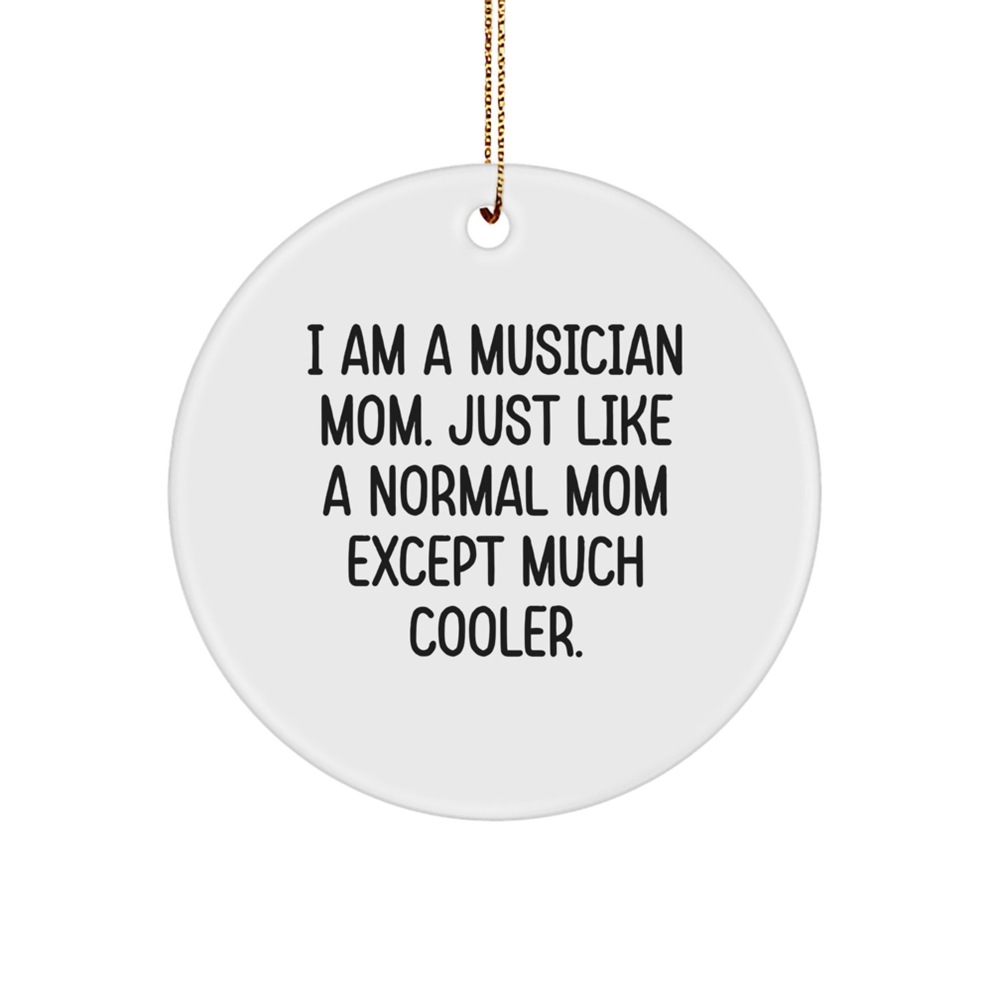 Musician Circle Ornament Idea for Coworkers Christmas Gift - Image 1