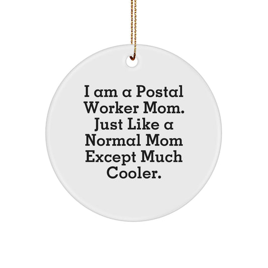Christmas Gift Postal Worker Mom Ornament - A Cool Mom Present for Her - Image 1