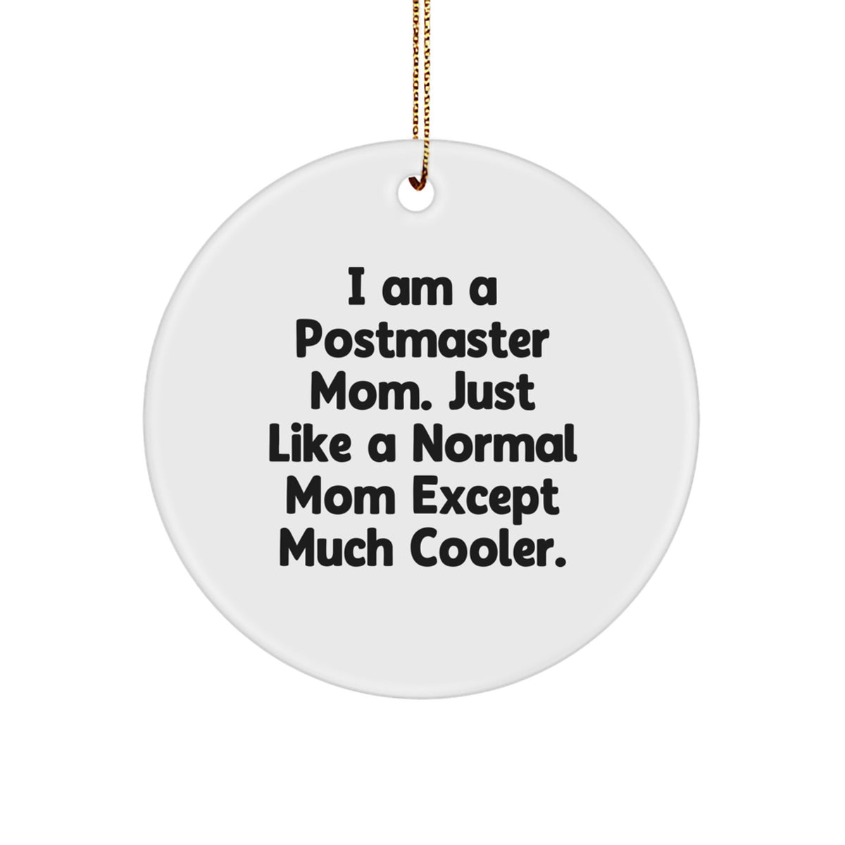 Postmaster Circle Christmas Ornament Keepsake for Him Much Cooler Gift - Image 1