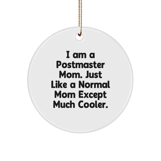 Postmaster Circle Christmas Ornament Keepsake for Him Much Cooler Gift - Image 1