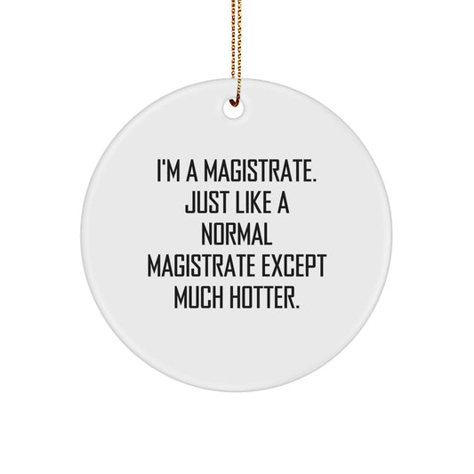 Magistrate Circle Ornament Gifts from Friends to Hot Magistrate Men for Christmas - Image 1