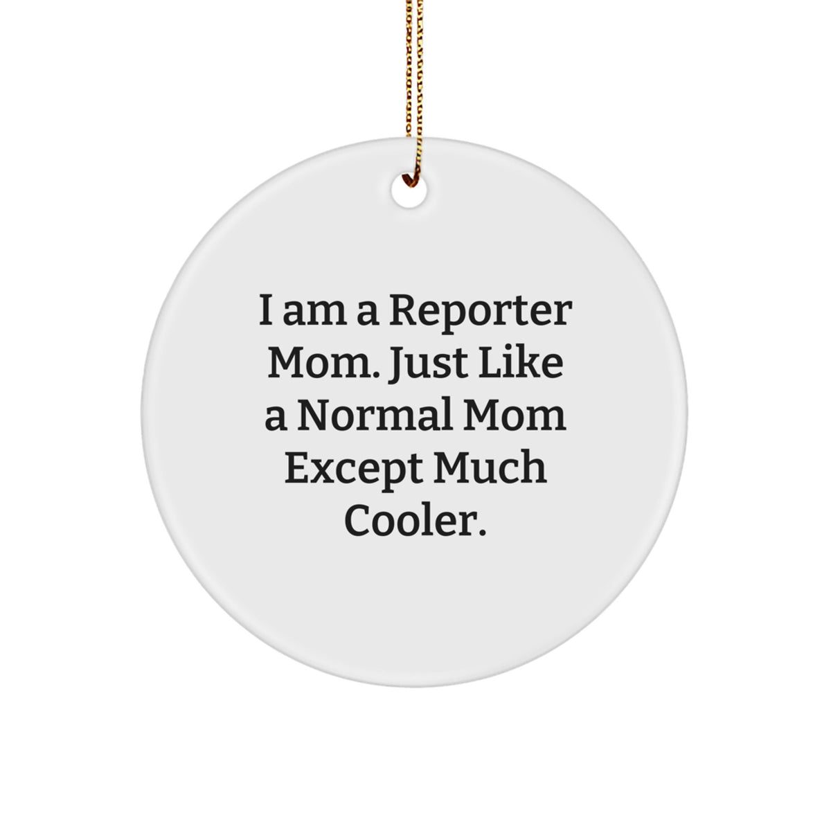 Reporter Circle Ornament Idea Gift Christmas for Coworkers - Image 1