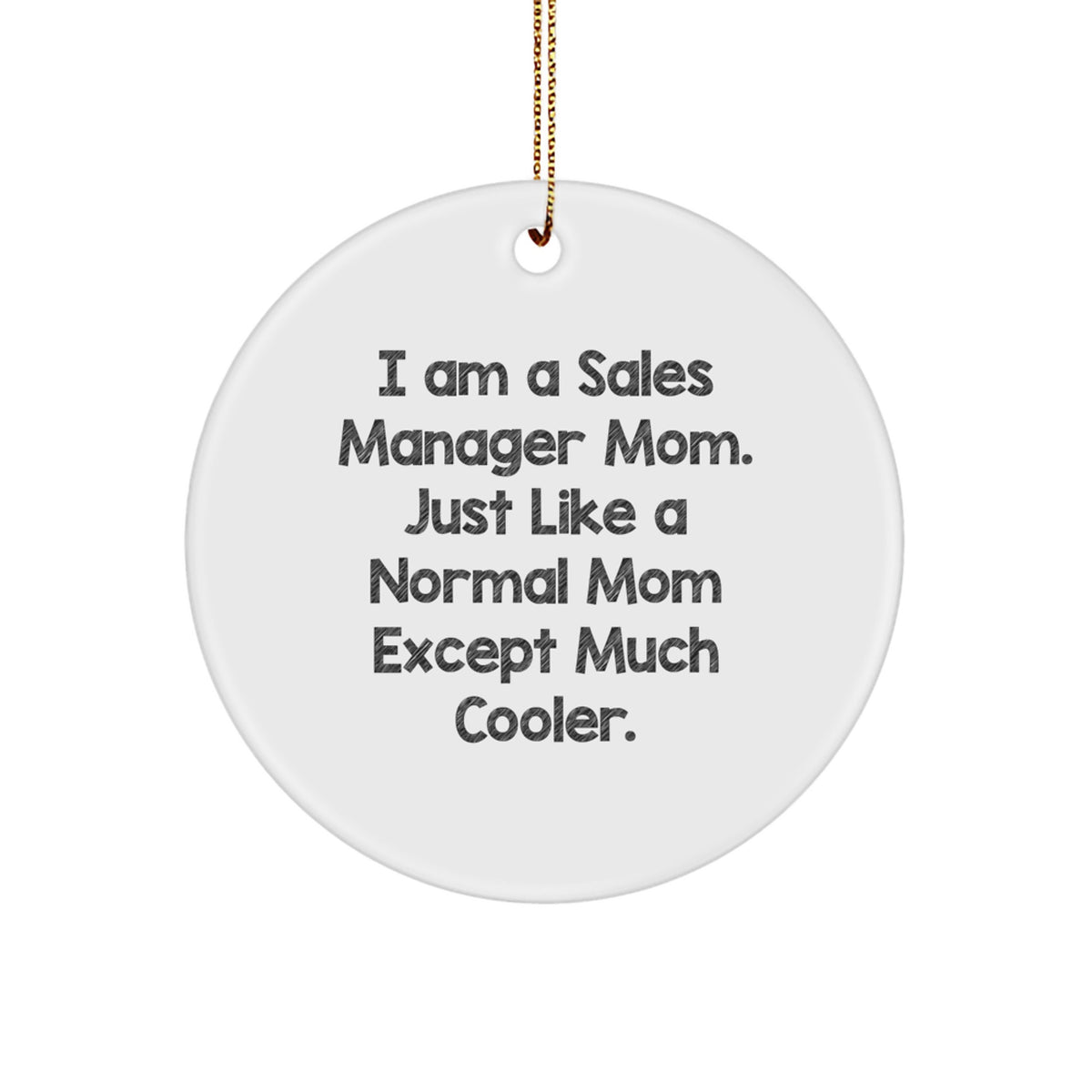 Sales Manager Circle Ornament Idea for Coworkers Christmas Present Gift - Image 1