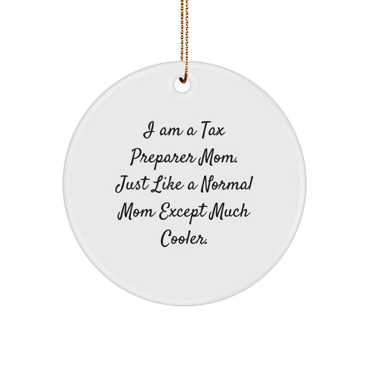 Cool Tax Preparer Mom Novelty Christmas Ornament for Friends Gift - Image 1