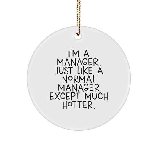 Funny Manager Circle Ornament Gifts from Friends and Family for Manager - Image 1