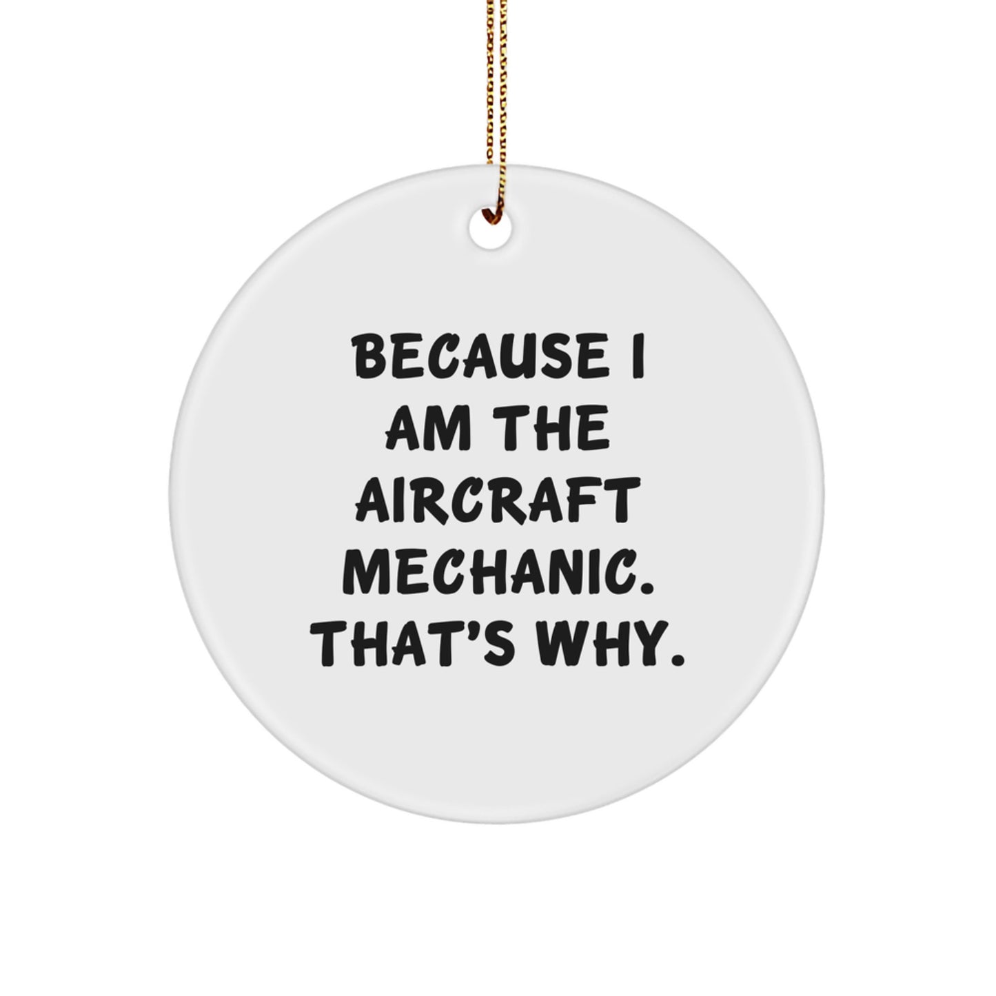 Aircraft Mechanic Christmas Ornament Idea for Coworkers Gift - Image 1