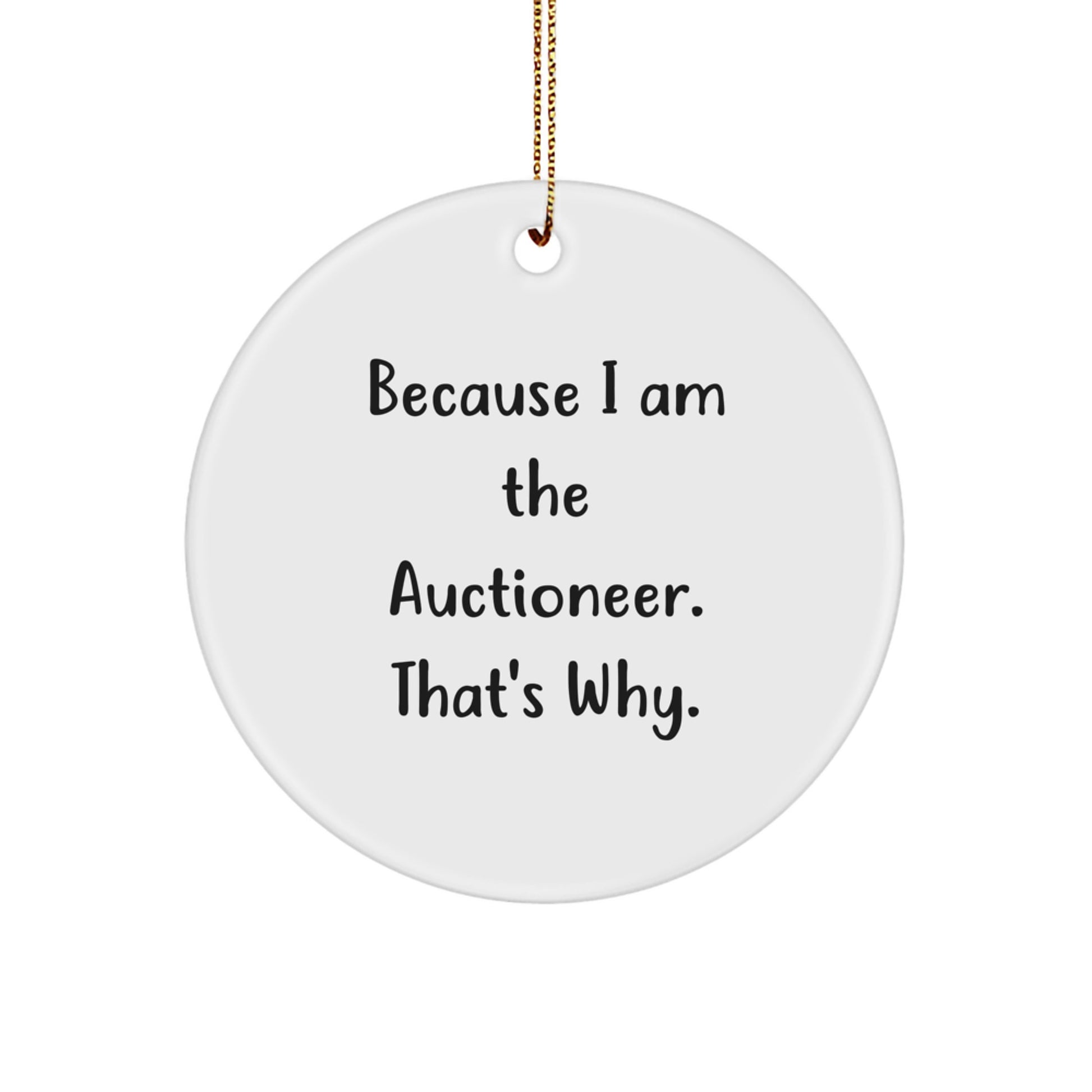 Christmas Gift Ornament for Her Auctioneer Present - Image 1