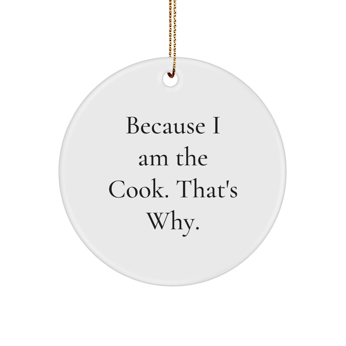 Bold Novelty Cook Circle Ornament for Friends Christmas Gift - Image 1