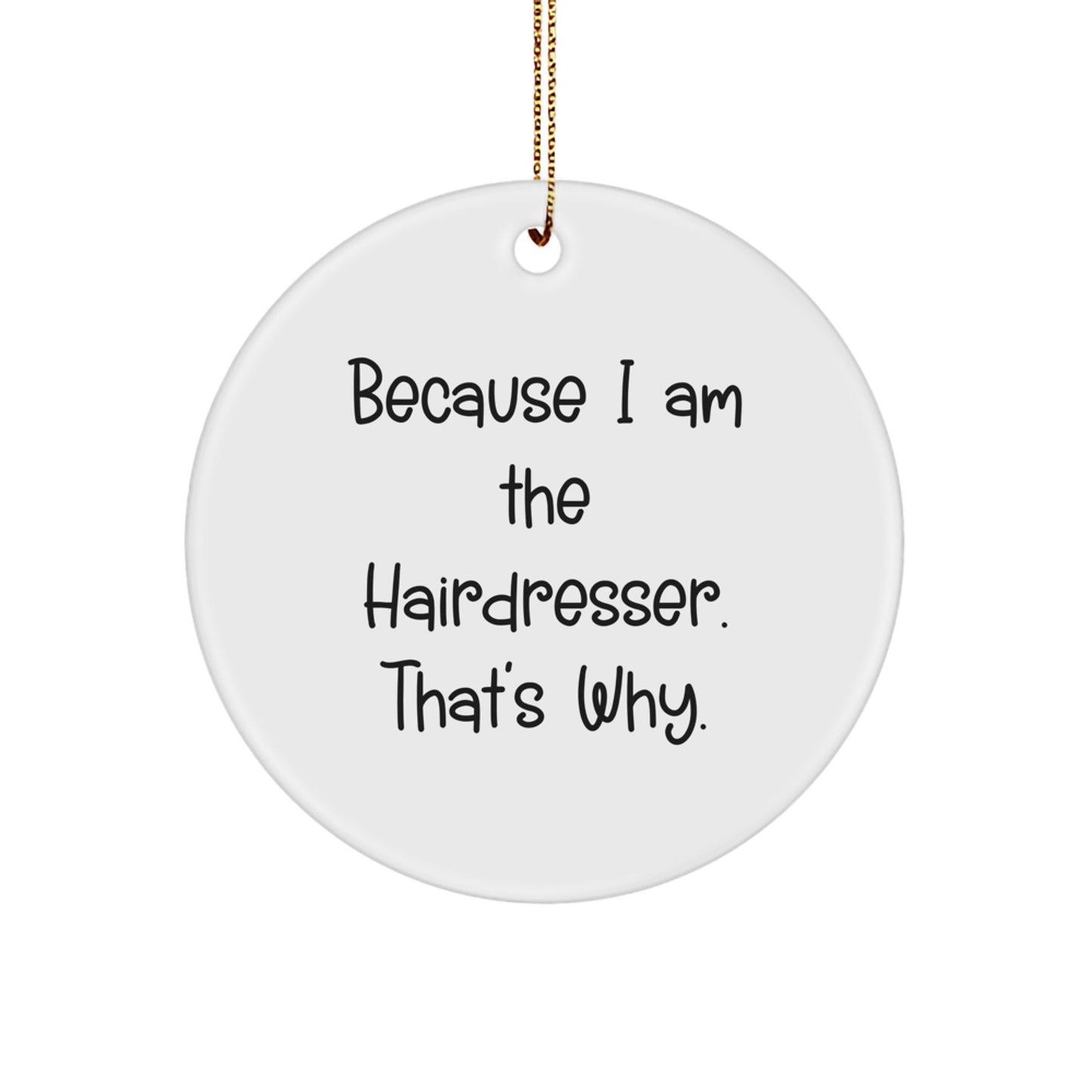 Bright Favorite Kids Hairdresser Circle Ornament Christmas Gift - Image 1