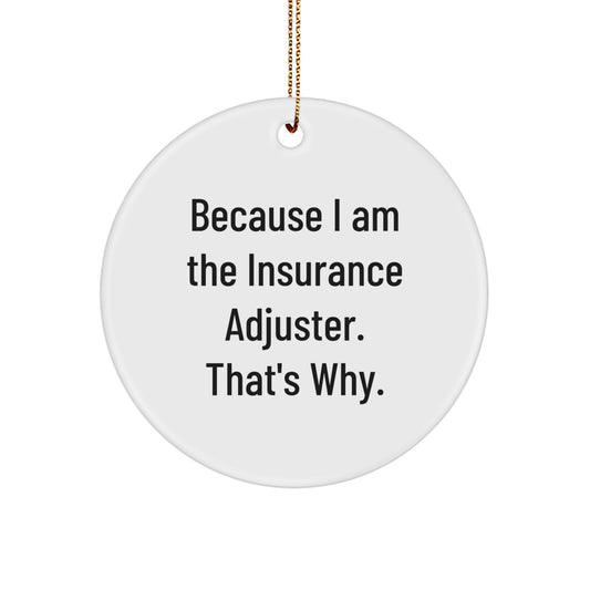 Insurance Adjuster Keepsake Christmas Ornament for Him Holiday Gift - Image 1