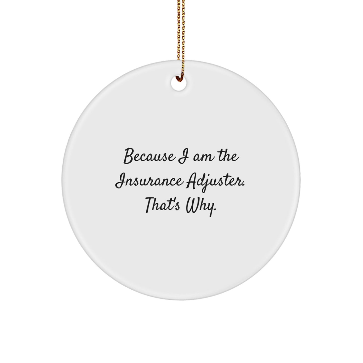 Christmas Gift for Her Insurance Adjuster Present Ornament - Image 1