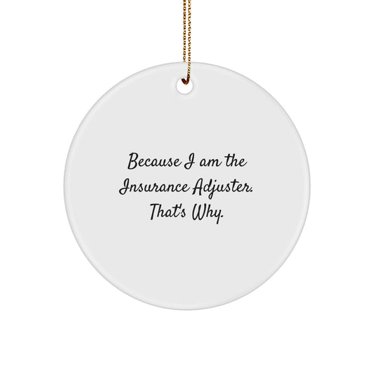 Christmas Gift for Her Insurance Adjuster Present Ornament - Image 1