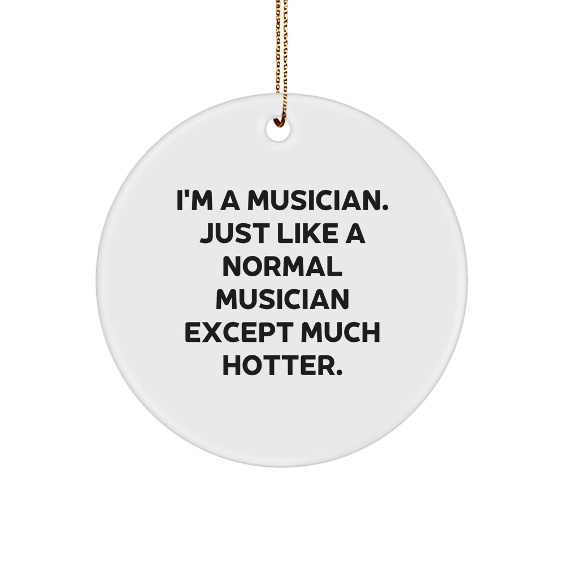 Funny Musician Christmas Circle Ornament Gifts from Friends to Musician, Musician Decorations, Unique Christmas Unique Gifts for Musician - Image 1
