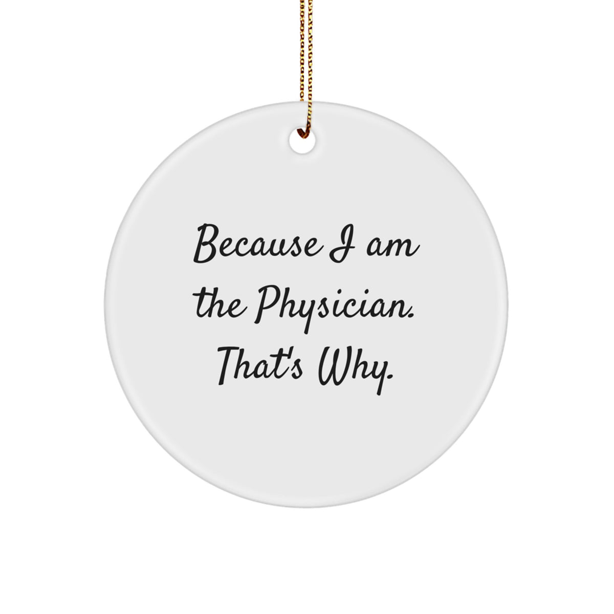 Physician Keepsake Christmas Ornament for Him Gift - Image 1
