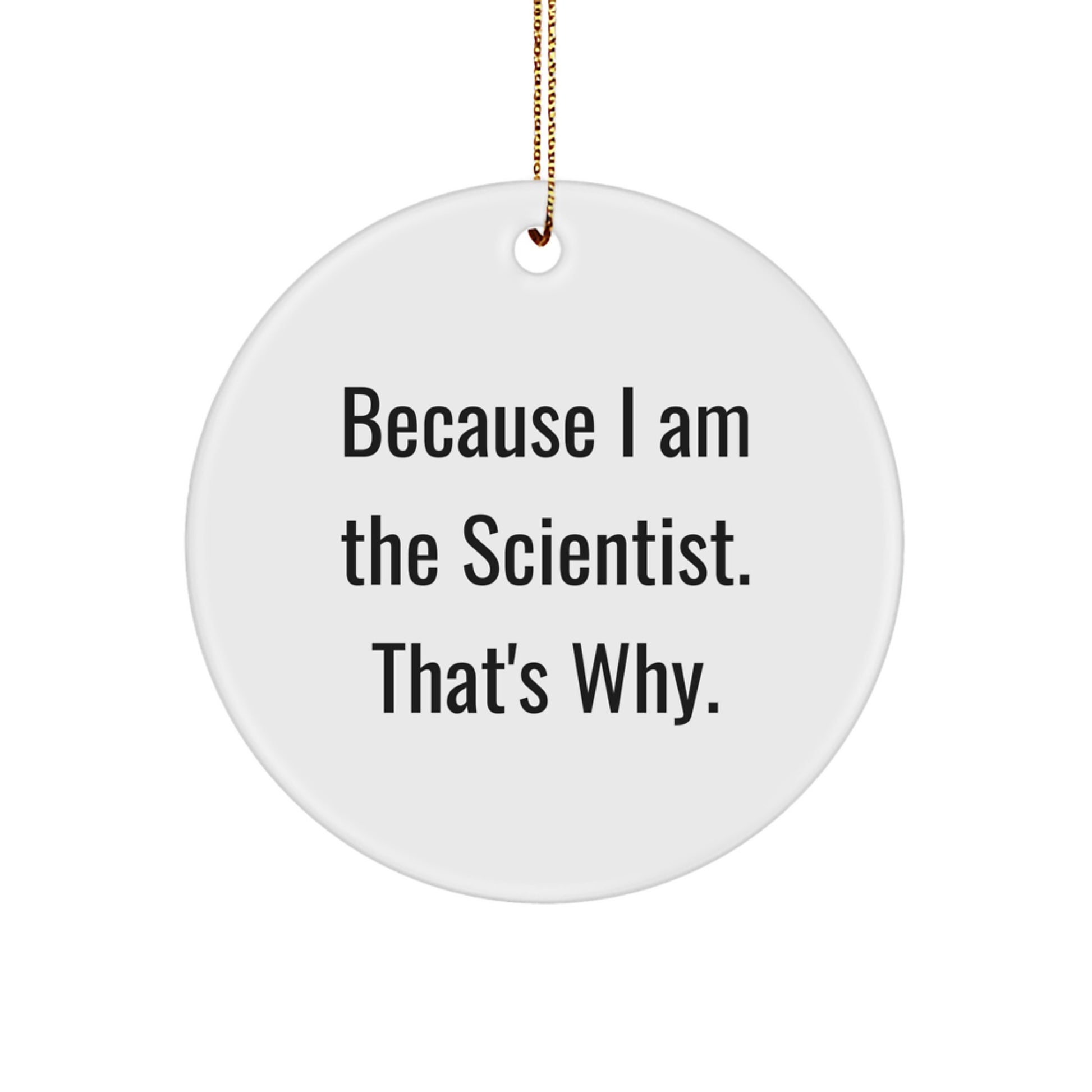 Bold Scientist Christmas Ornament Gift for Neighbors - Image 1