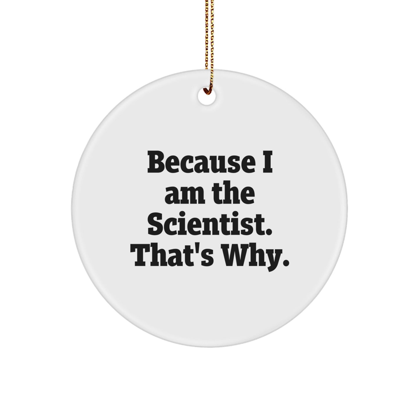 Christmas Gift for Her Scientist Circle Ornament Present - Image 1