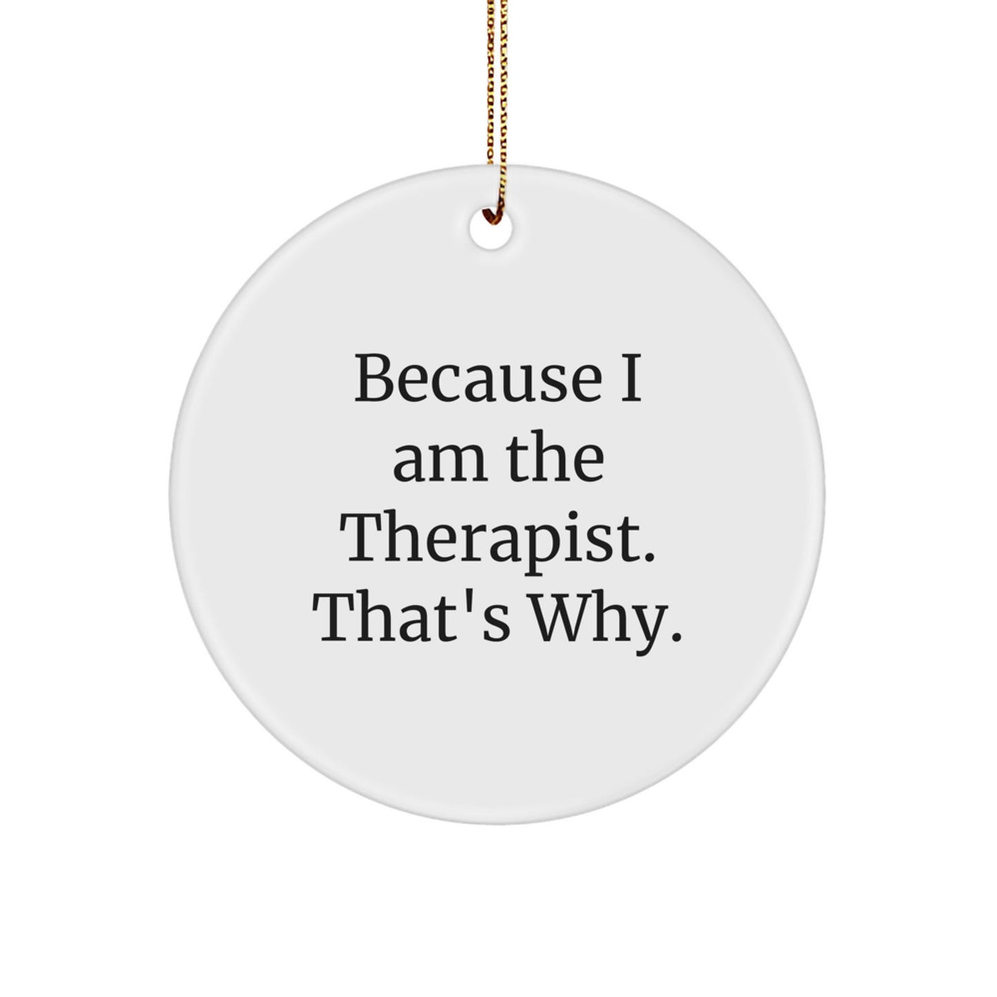Therapist Treasure Circle Ornament for Family Christmas Gift - Image 1