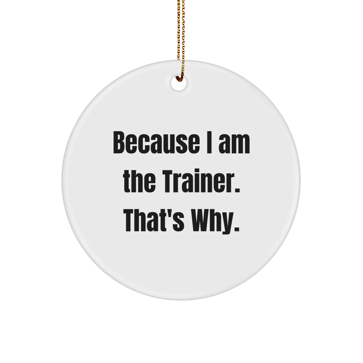 Christmas Ornament Gift for Her Trainer's Bold 'Because I Am The - Image 1