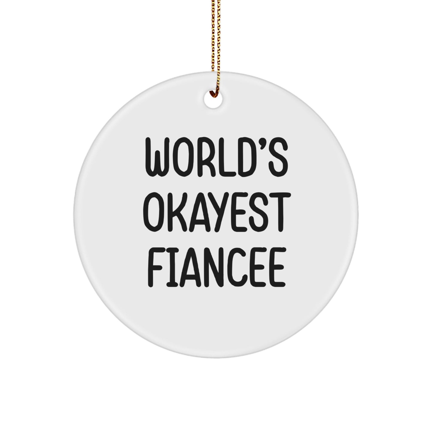 Fiancee Surprise Circle Ornament Christmas Gift for Family Joy - Image 1